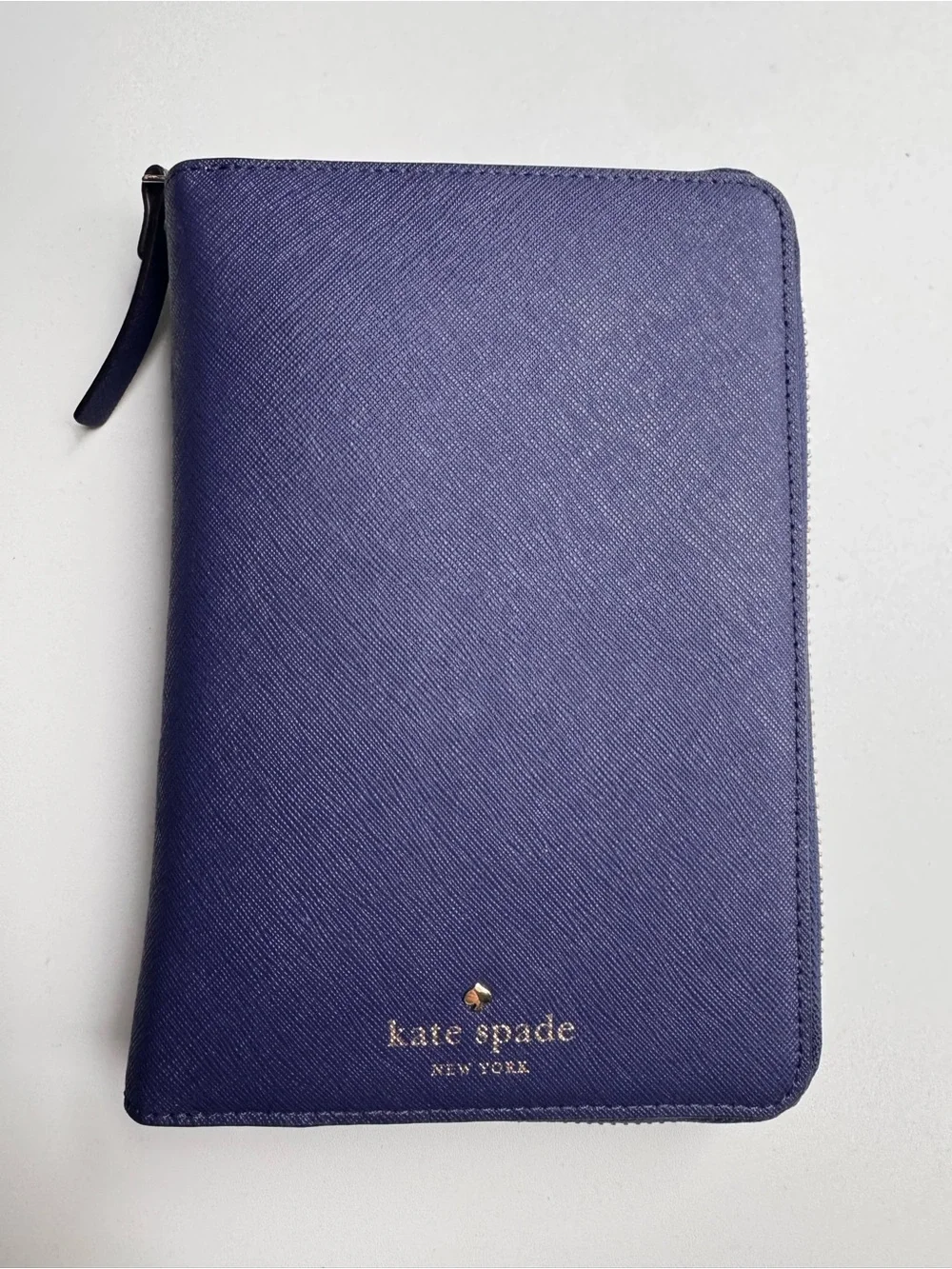 Kate Spade New York Navy Blue Zip Around Planner Wallet
